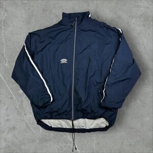 Easton Windbreaker Jacket Men’s XL Navy Blue Zip Up Fleece Lined Vintage